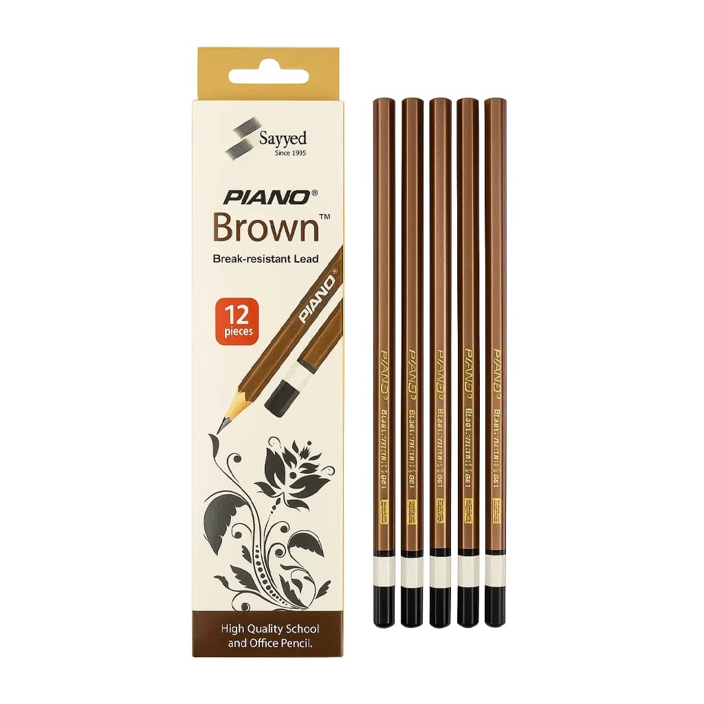 Sayyed Piano 12-piece packs of brown pencils