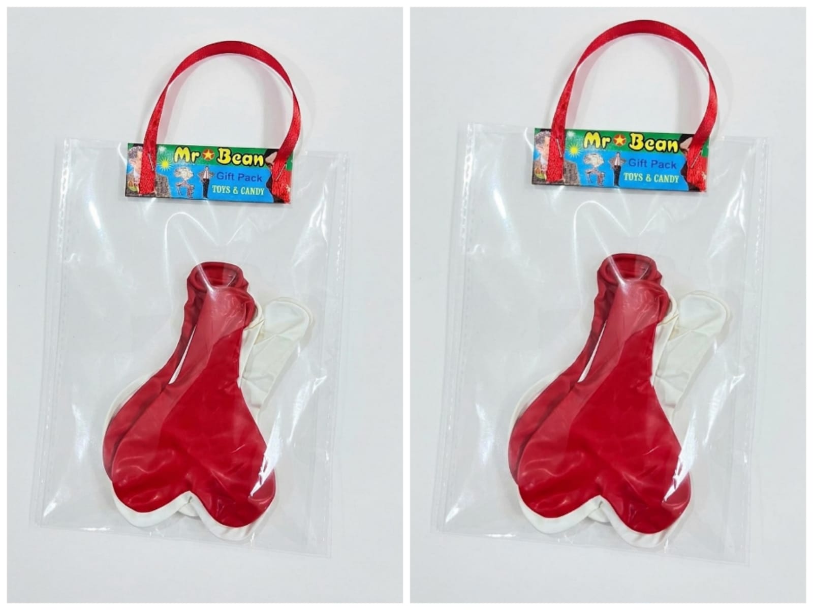WHITE And RED Heart Shaped 48 Balloons 2-Sets Pack of 12 12